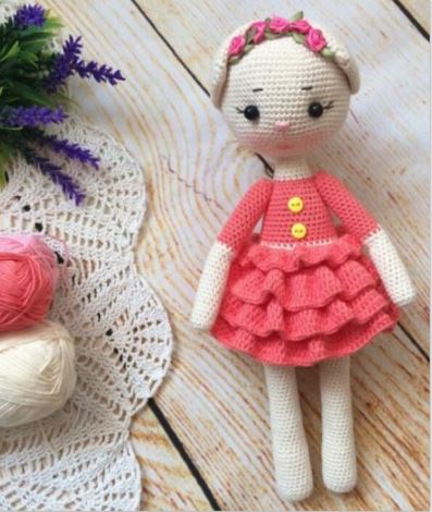 Amigurumi Flowered Cat Free Crochet Pattern
