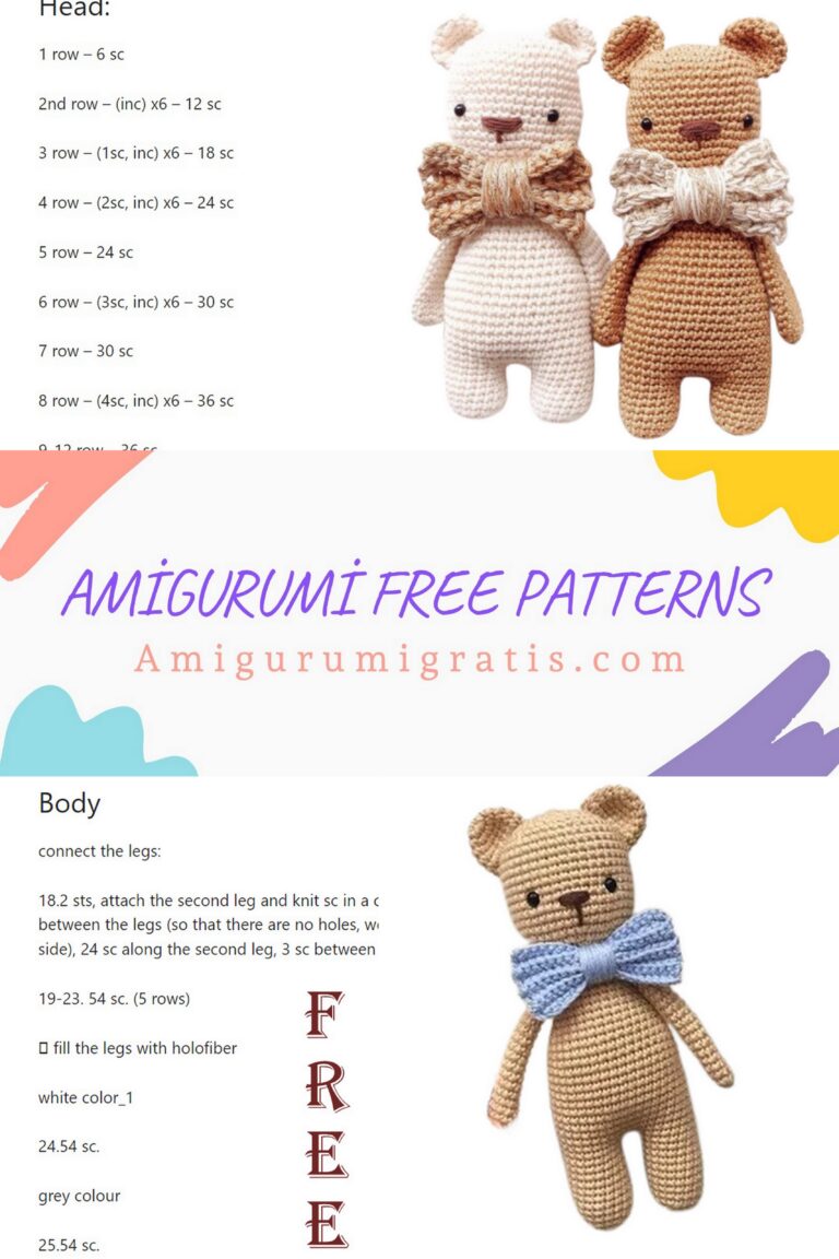 Amigurumi Golden Bear Free Pattern - Amigurumi Pattern