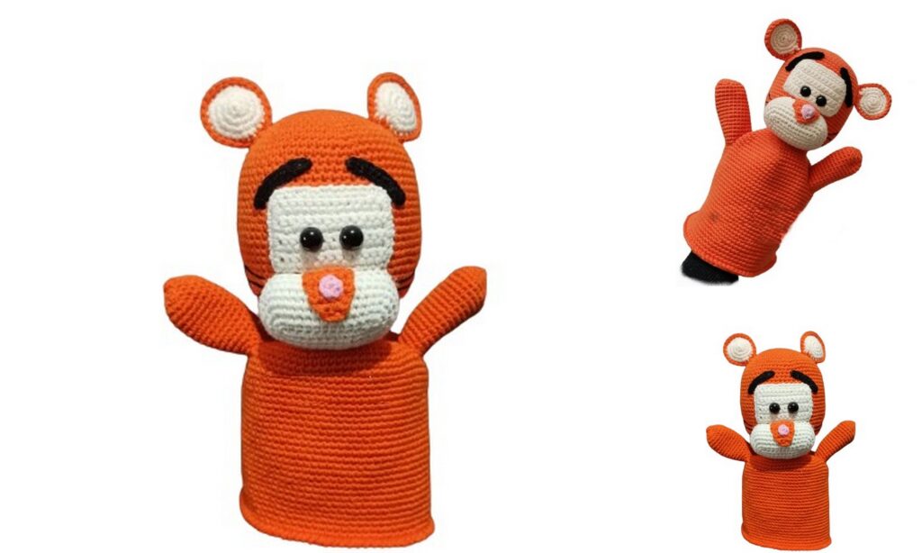 Amigurumi Tiger Hand Puppet Free Pattern