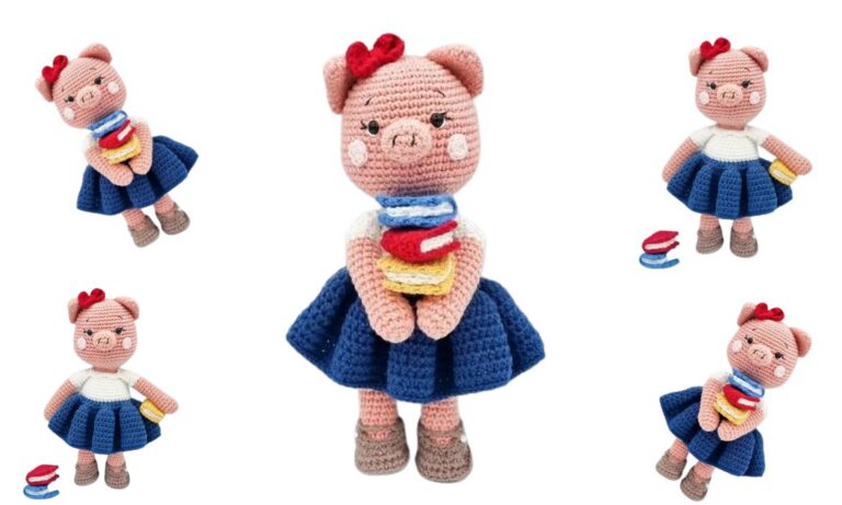 Amigurumi Schoolgirl Pig Free Pattern
