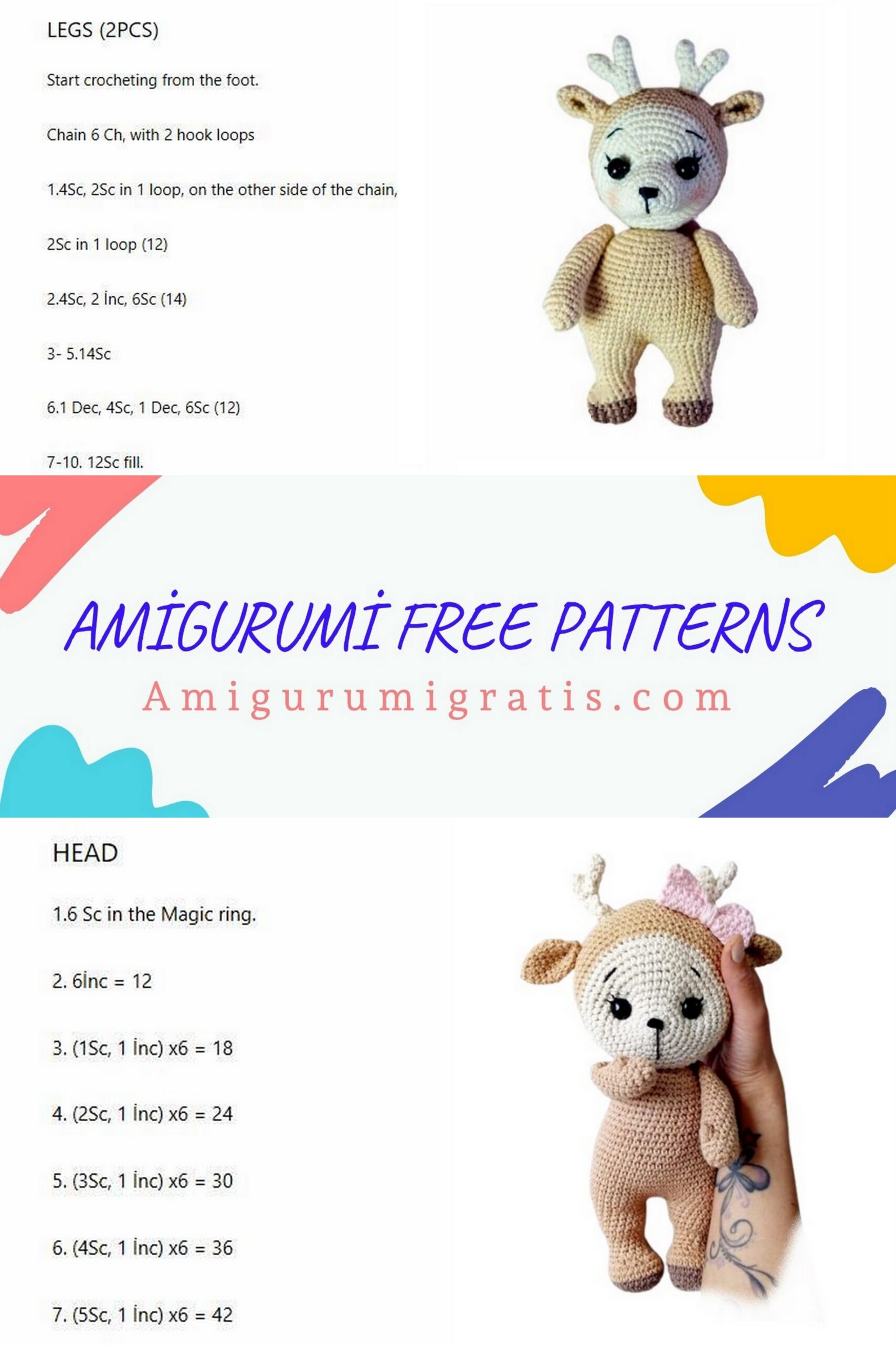 Amigurumi Deer Free Pattern - Amigurumi Pattern