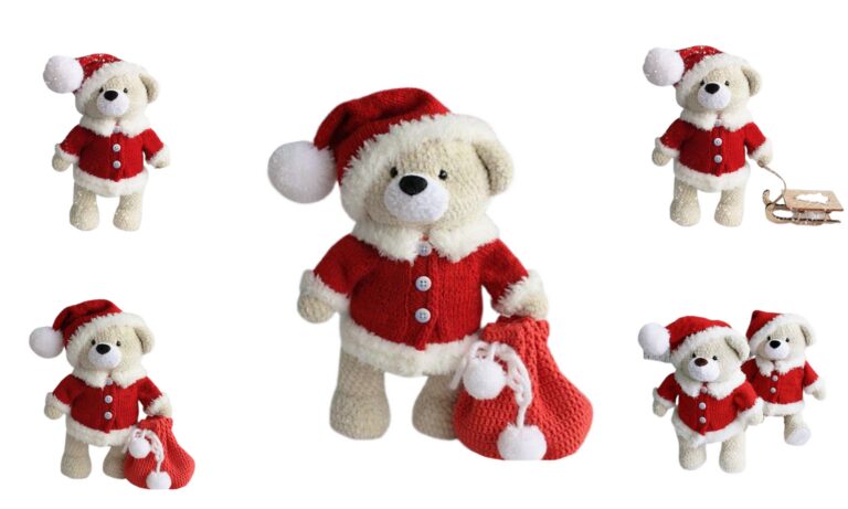Christmas Bear Amigurumi Free Pattern