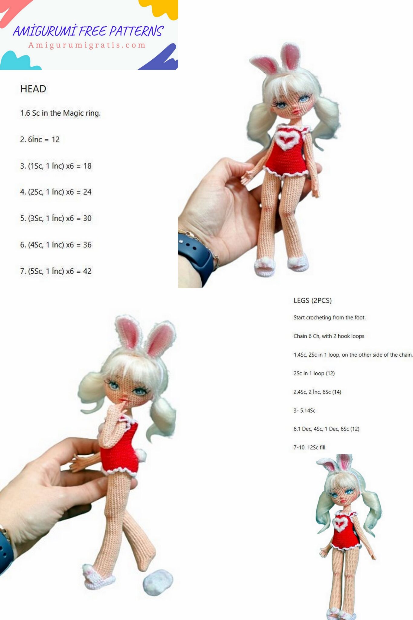 Amigurumi Doll Bunny Free Pattern – Amigurumi Pattern