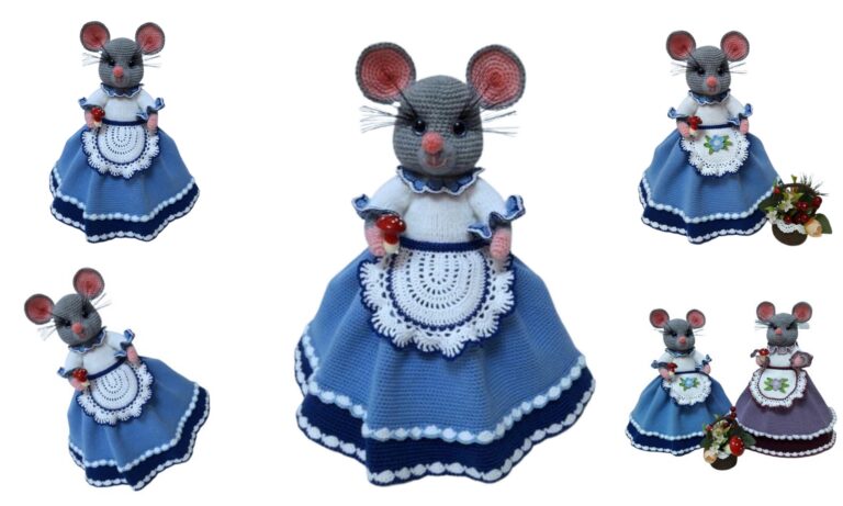 Mouse Hostess Amigurumi Free Pattern