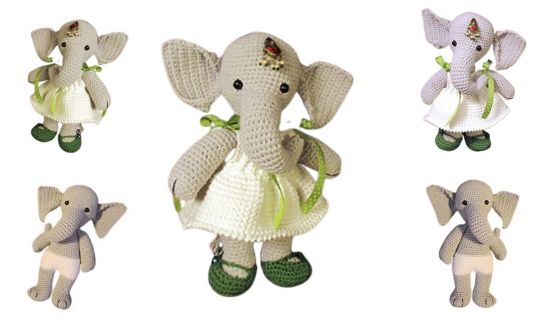 Elephant Daisy Amigurumi Free Pattern