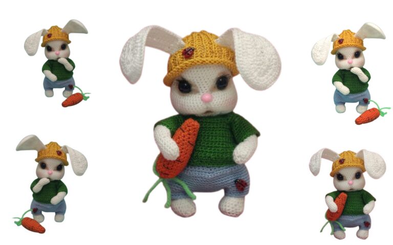 Bunny With Carrot Amigurumi Free Pattern