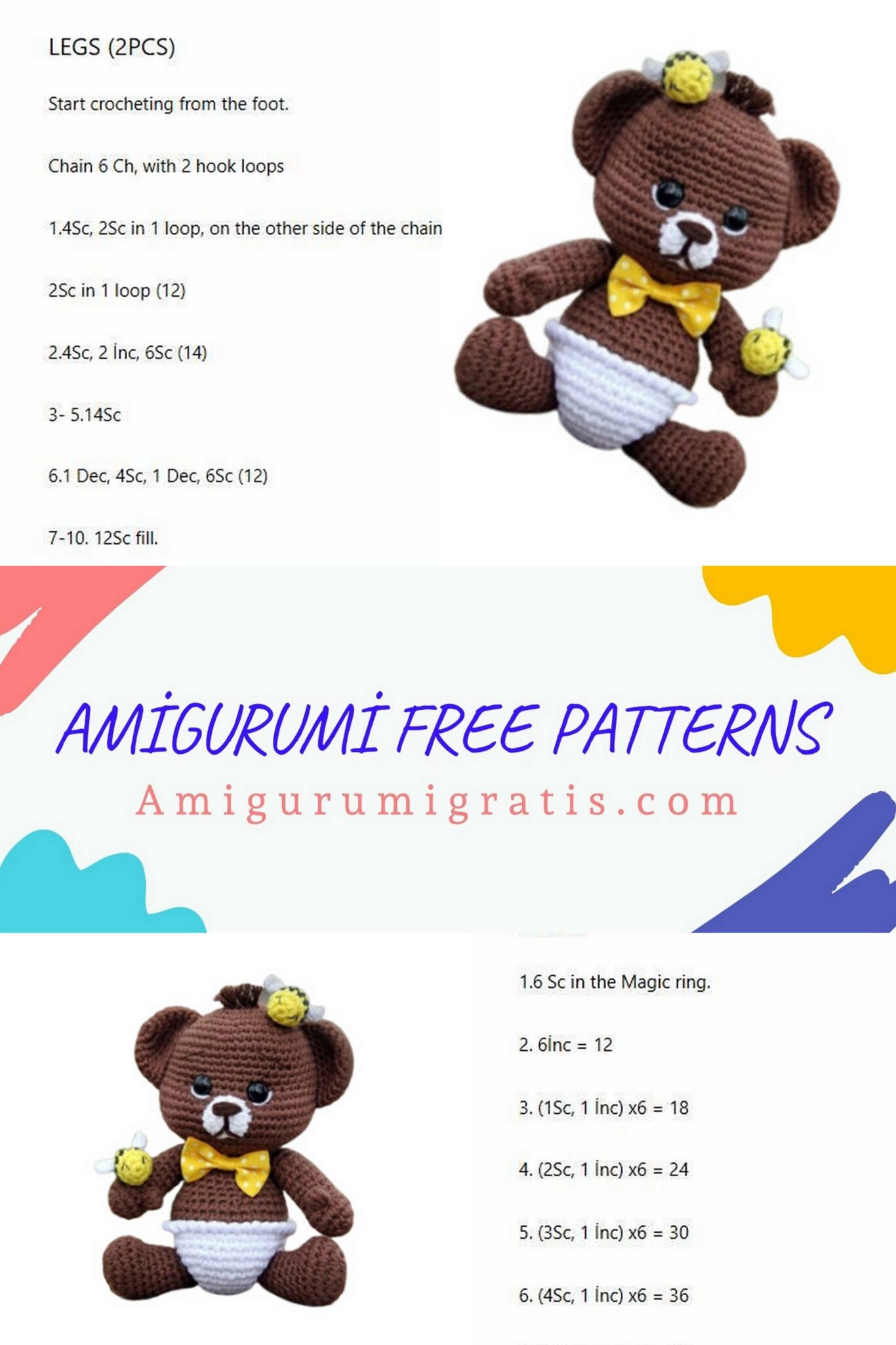 Amigurumi Baby Bear Free Pattern - Amigurumi Pattern