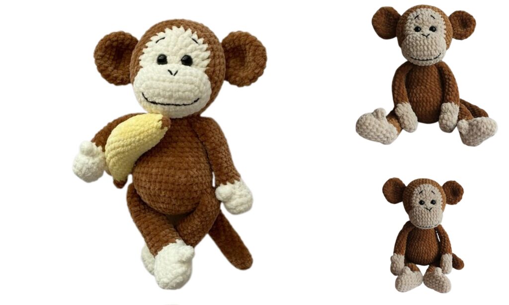 Push Monkey Amigurumi Free Pattern