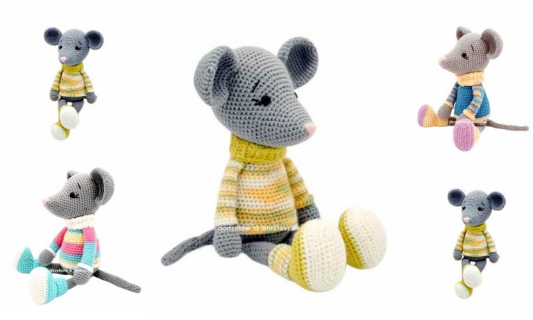 Mouse in a sweater Amigurumi Free Pattern