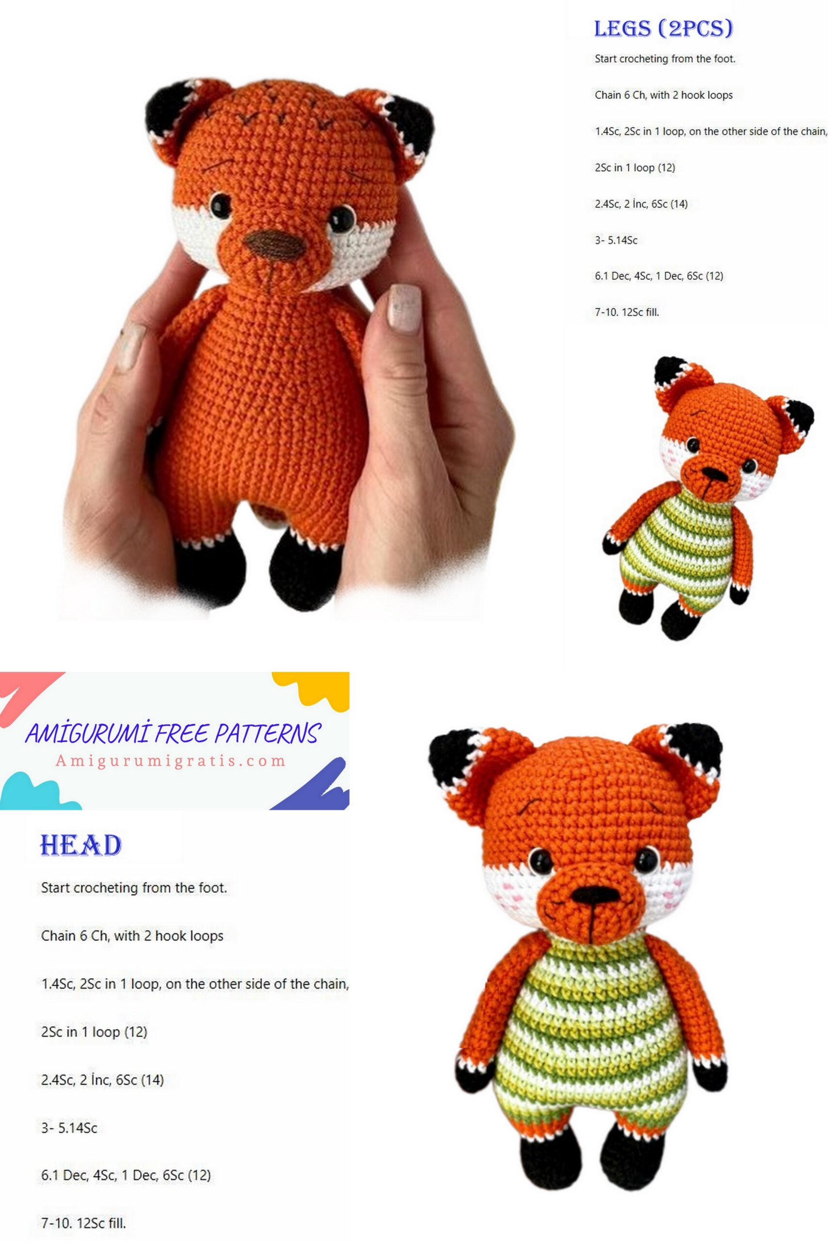 Amigurumi Cute Baby Fox Free Pattern – Amigurumi Pattern