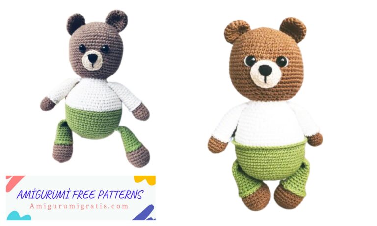 Amigurumi Barney the Bear Free Crochet Pattern