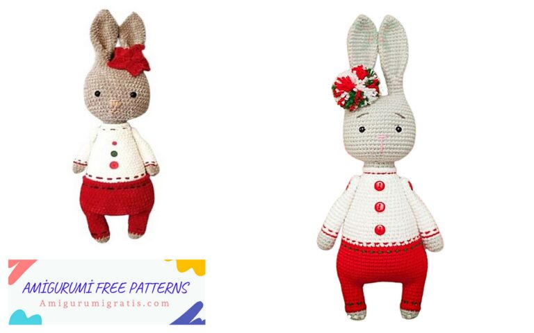Amigurumi Christmas Bunny Crochet Free Pattern