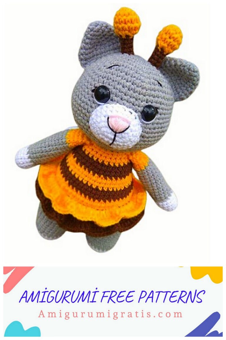 Amigurumi Cat in Bee Costume Free Pattern - Amigurumi Pattern