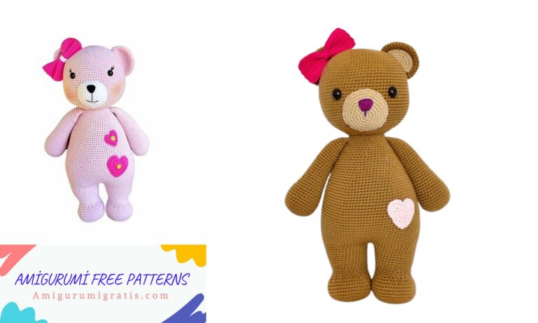 Free Pink Teddy Bear Amigurumi Pattern