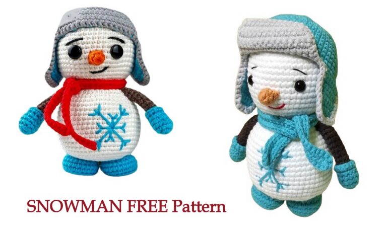 Crochet Cute Snowman Amigurumi Free Pattern