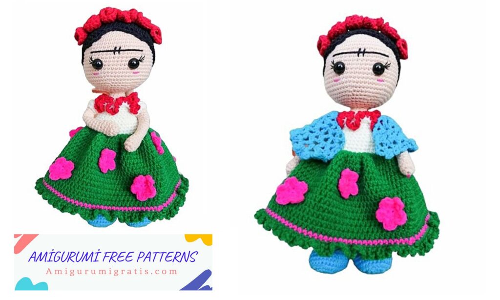 Frida Kahlo Doll Amigurumi Free Pattern