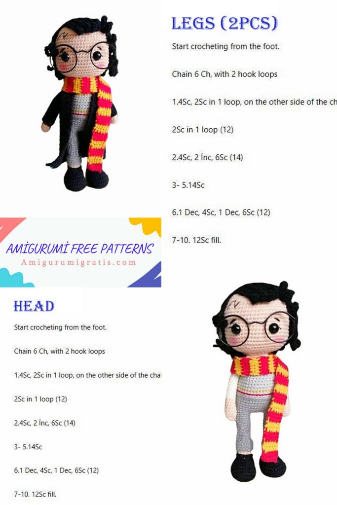 Amigurumi Harry Potter Free Pattern