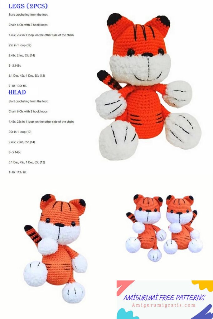 Baby Crochet Tiger Amigurumi Free Pattern