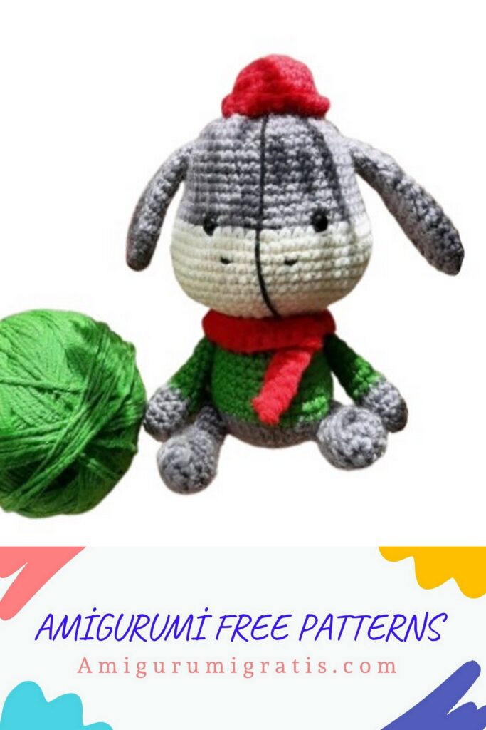 Crochet Christmas Donkey Amigurumi Free Pattern