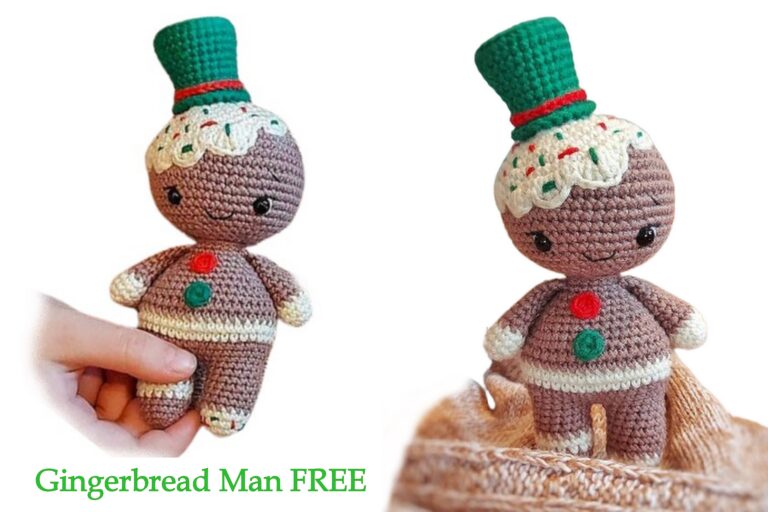 Crochet Gingerbread Man Amigurumi Free Pattern