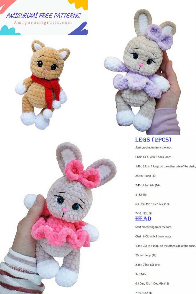 Amigurumi Bunny and Kitten Free pattern