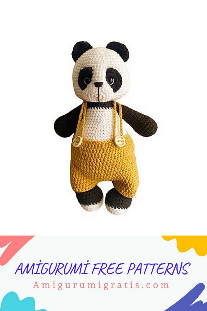 Panda in pants Crochet Free Pattern