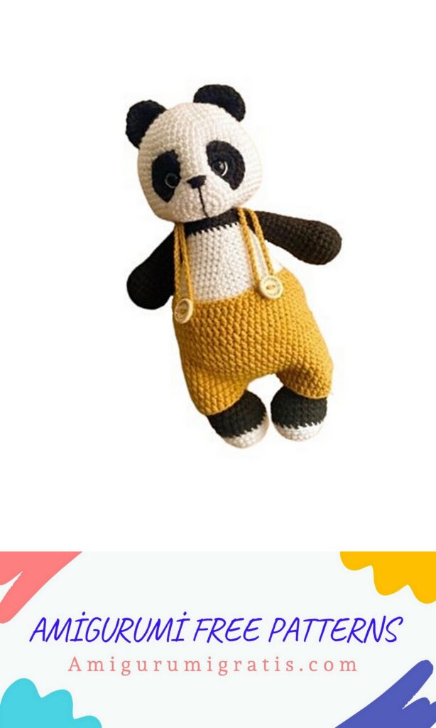 Panda in pants Crochet Free Pattern