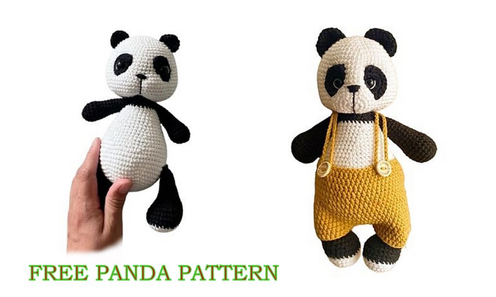 Panda in pants Crochet Free Pattern