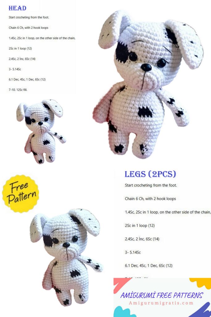 Dalmatian Dog Amigurumi