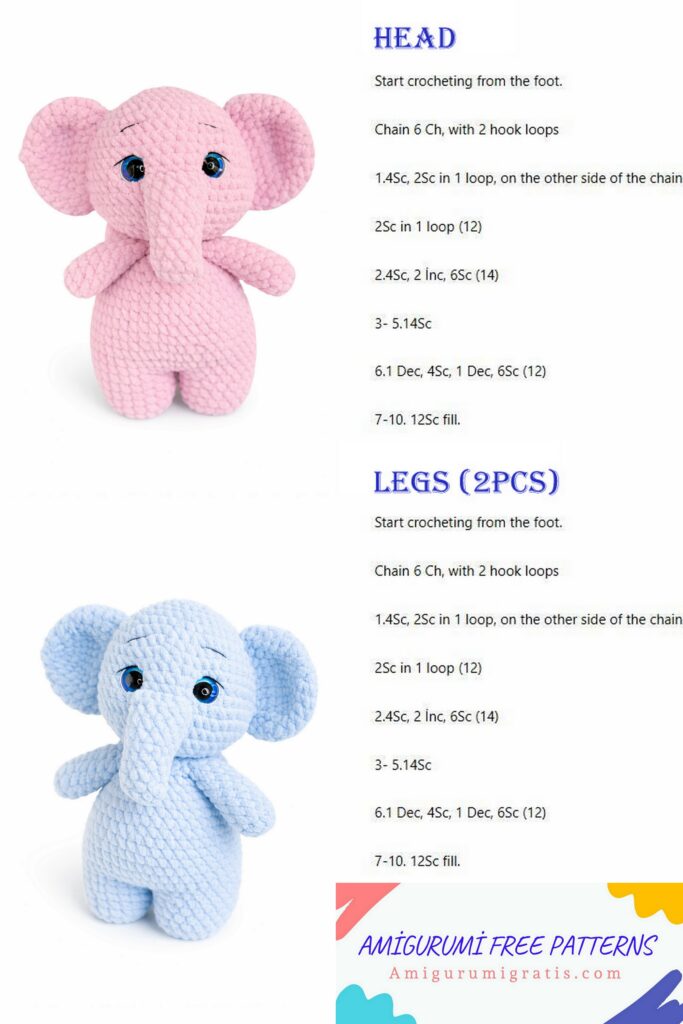 Amigurumi Baby Elephant Pattern